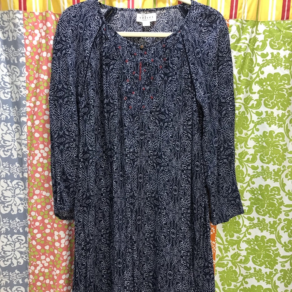 Navy Blue and White Light Dress